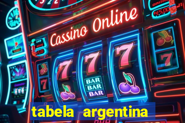 tabela argentina torneo betano